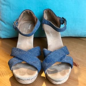 Toms Sienna Wedge Chambray